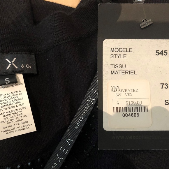 NWT VEX & CO WOMEN BLACK  & ANIMAL PRINT SWEATER - Picture 6 of 7